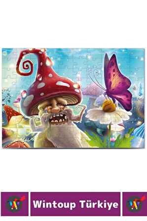 Premium Seri Eğlenceli El Göz Koordinasyon Beceri Geliştirici Çocuk 2x100 PUZZLE MANTAR DEDE