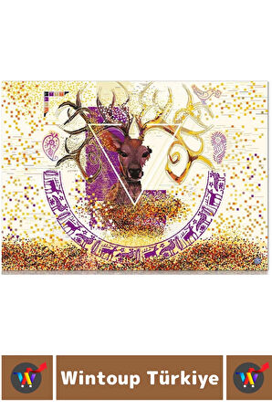 Premium Eğlenceli El Göz Koordinasyon Beceri Geliştirici Çocuk 300 Parça PUZZLE ŞANS GEYİĞİ