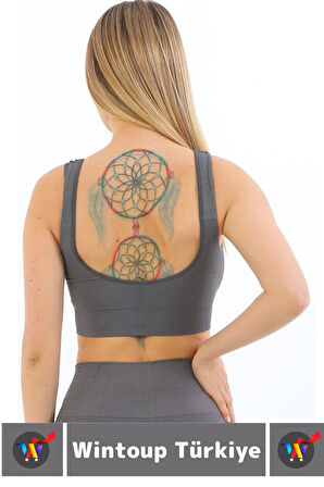 Göğüs Toparlayıcı Sarkma Önleyen Gündelik Spor Kullanım Şık Kalın Askılı Fitilli Crop Büstiyer