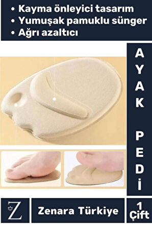 Ultra Konforlu Gündelik Kullanım Bunyon Yumuşak Pamuklu İnce Esnek Model Sünger Ayakkabı Pedi 1 Çift