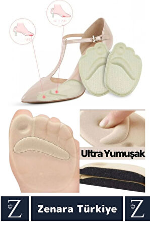 Ultra Konforlu Gündelik Kullanım Bunyon Yumuşak Pamuklu İnce Esnek Model Sünger Ayakkabı Pedi 2 Çift