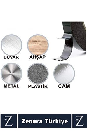 Ultra Güçlü İz Bırakmaz Elastik Kolay Şekil Alan Çift Taraflı Akrilik Köpük Bant 36 Mm X 10 Metre