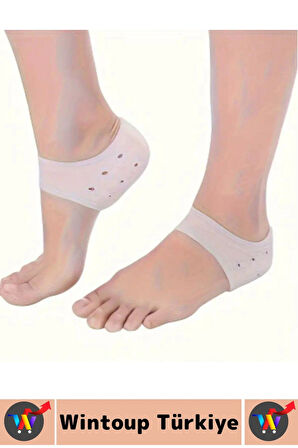 Konforlu Baskı Azaltan Nemlendiren Çatlak Oluşum Engellemeye Yardımcı Koruyucu Silikon Topuk Gömleği