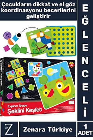 Çocuk El Göz Koordinasyon Parça Bütün İlişkisi Kavrama Eğitici Eğlenceli Oyun ŞEKLİNİ KEŞFET