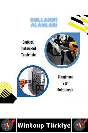 Kompakt Tamir Vidalama Montaj Elektrikli Matkap Tornavida 360 Derece Şaftlı ESNEK TORNAVİDA UCU SETİ