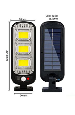 Solar Panel Led Dış Mekan Aydınlatma  Su Geçirmez Duvar Lambası Uzaktan Kumanda Led Hareket Sensörü 