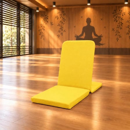 Meditasyon Sandalyesi Backjack Destekli Yer Minderi Sırtı Süngersiz