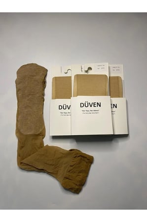 3'Lü Paket Comfort Cotton Taban Ten Dizaltı Pantolon Çorap