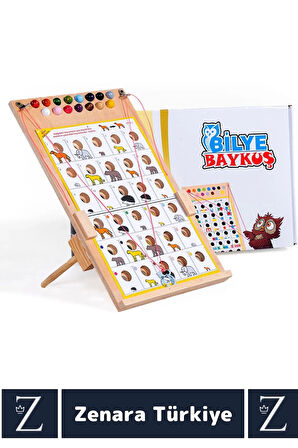 Eğlenceli Görsel Algı Dikkat Zeka Hafıza El-Göz Koordinasyonu Geliştirici Oyun BİLYE BAYKUŞ 5+ YAŞ