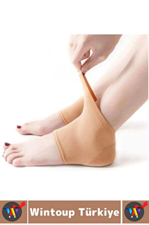 Unisex Ergonomik Konforlu Kaymaz Ağrı Azaltan Esnek Silikon Nemlendirici Topuk Çorabı