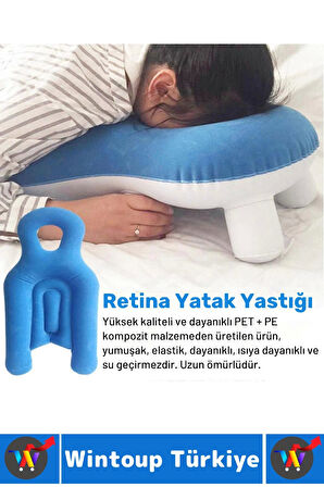 Retina Göz Ameliyatı Sonrası Şişme Yastık Vitrektomi Yastığı Şişirme Pompası Hediyeli