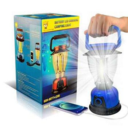 BUFFER®  Ledli Kamp Lambası Pilli Ayarlı LED Işıldak Aydınlatma