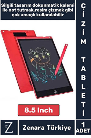 Premium Dijital Silgili Kalemli Çocuk Eğitim Tableti Grafik Ders Not Ödev Resim LCD Writing Tablet
