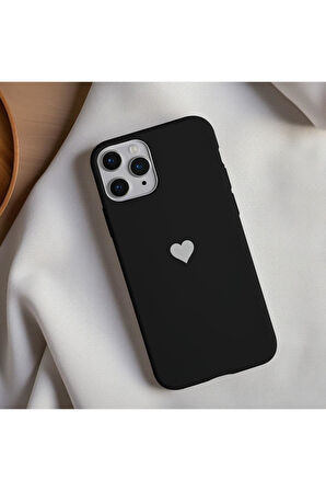 İphone 7 Uyumlu Içi Kadife Kalp Telefon Kılıfı
