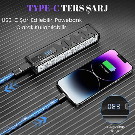 10000 Lümen 17 LED USB Şarjlı Bisiklet Farı 10000 mAh Su Geçirmez 17 LED Yol Bisiklet Ve Scooter Feneri