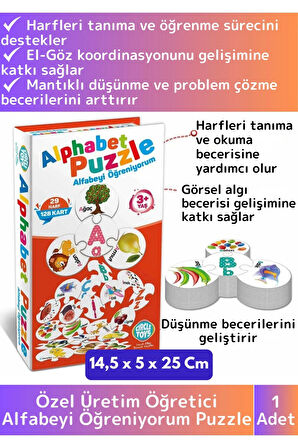 Premium Zeka El Göz Koordinasyonu Geliştirici Öğretici Çocuk Matematik Sayı Rakam Alfabe Puzzle