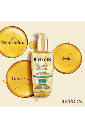Bioxcin Keratin & Argan Onarıcı Saç Bakım Yağı 150 Ml - Yıpranmış Ve Hasar Görmüş Saçlar 2 Adet