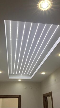 CATA 10 Çipli  İç Mekan Beyaz Renk 10 Metre Şerit Led Işık + 12,5 Amper Led Trafosu