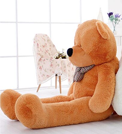 % 100 YERLİ - Papyonlu Sevimli Büyük Peluş Ayıcık, 130 cm