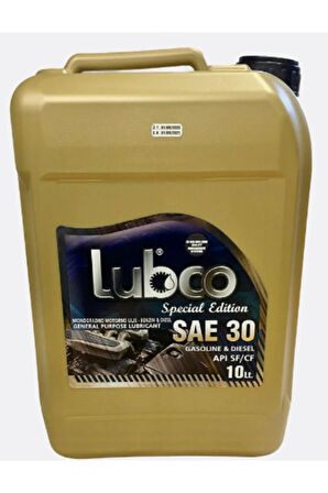 30 Numara Genel Maksatlı Motor Yağı 10 Litre