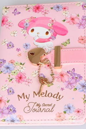 x Dekomus Lisanslı My Melody Secret Garden Edition Kilitli Hatıra Defteri / Günlük