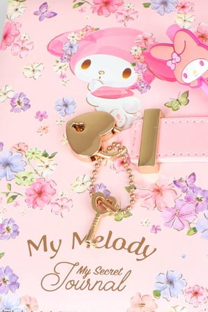 x Dekomus Lisanslı My Melody Dreamy Secret Garden A6 Kilitli Hatıra Defteri & 3d Uçlu Kalem Seti