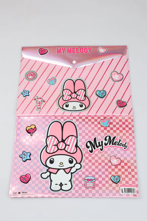 "DEKOMUS CEP DEFTERİ HEDİYELİ" YENİ SEZON LİSANSLI MY MELODY "2 ADET" ÇITÇITLI DOSYA 