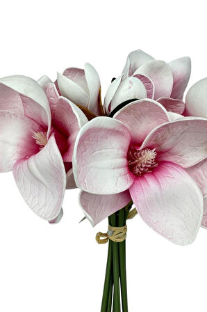 Yapay Çiçek Manolya Letex Eva Magnolia 33cm Pembe Koyu