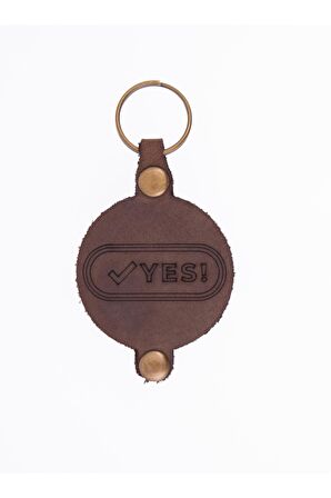 Kişiye Özel Isim Yazılabilen Yes Desenli Anahtarlık