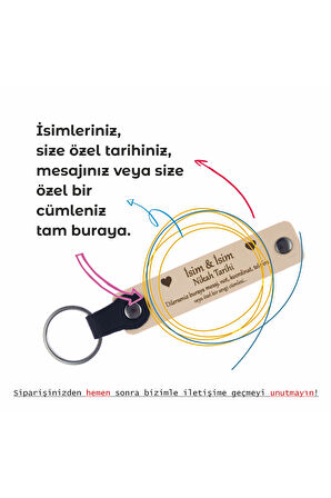 Bebeğimin Doğum Günü Kutlaması İçin İsmine Özel Deri Anahtarlık, 50'li, Parti Sonrası Hatırası