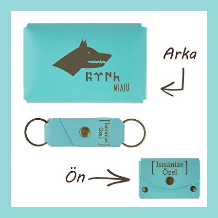 Turkuaz, Bozkurt Ve Türk, İsme Özel Cüzdan Ve Anahtarlık Takımı, Bozkurttan Gurur Duyanlara Hediye