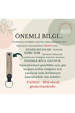 Anneler Günü İçin Üzerine İsim Ve Özel Mesaj Yazılabilen, 6'lı Mükemmel Hediyelik Hatıra Anahtarlık