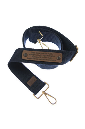 Lacivert Renk, 120 Cm Uzunluk, Hediyelik Seçenek Kişiye Özel Crossbody Çanta Kayışı, Herkese Armağan
