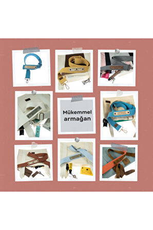 Mercan Renk, Müdürler İçin İsminize Özel Şık ve Modern Çanta Omuz Askısı, 120 Cm Benzersiz Hediyelik