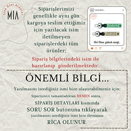 Beyaz, Adınıza Özel Bolluk ve Huzur, Hediyelik 520 741 8 Sayılı Manevi Güç Getiren 2'li Anahtarlık