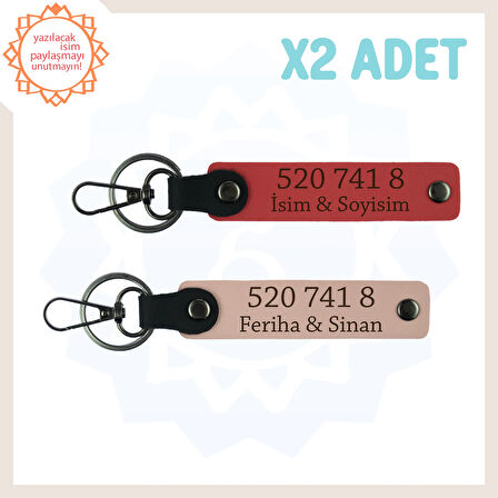 Nar Çiçeği-Yavru Ağzı, Size Özel Tasarım İsim Yazılı 520 741 8 Sayısıyla Denge ve Huzur Anahtarlığı