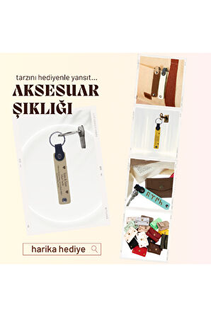Kahverengi & Yeşil, Anaokulu Anısı Olarak Üzerinde İsim Yazılı Anahtarlık 22’li Set, Özel Hediye