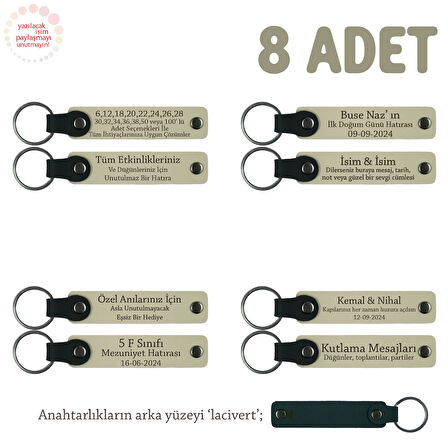SütlüKahve & Lacivert, Stadyum Işıltısını Seven Taraftar Grupları İçin, İsim Yazılı 8' li Anahtarlık