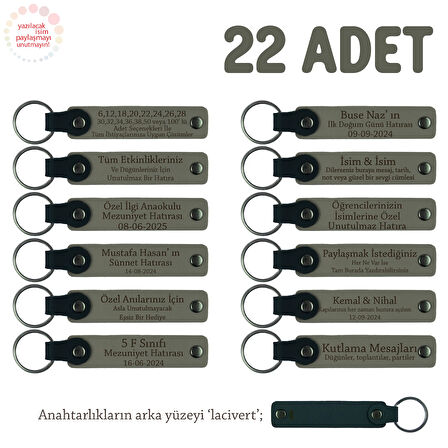 KülGri & Lacivert, Mezuniyet Partisi İçin Tüm Sınıfa Özel, 22' li Set, Muhteşem Hediyelik Anahtarlık