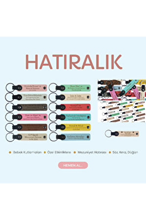 Açık Kahverengi & Siyah, Doğum Yapan Anneye Hediye, İsmine Özel 26'lı Hatıra Anahtarlık Seti