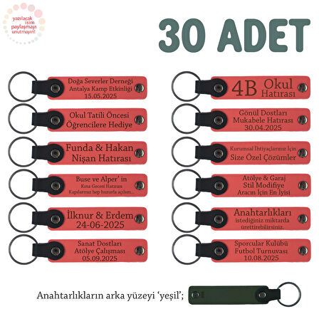 Nar Çiçeği, Futbol Takımları İçin Özel Üretim 30' lu Set, Hediyelik Taraftar Anahtarlıkları