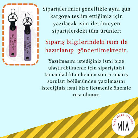 Nar Çiçeği-Yavruağzı, Motosikletçi İçin, İsim Plaka ve A Rh (-) Kan Grubu Yazılı 2'li Anahtarlık Set