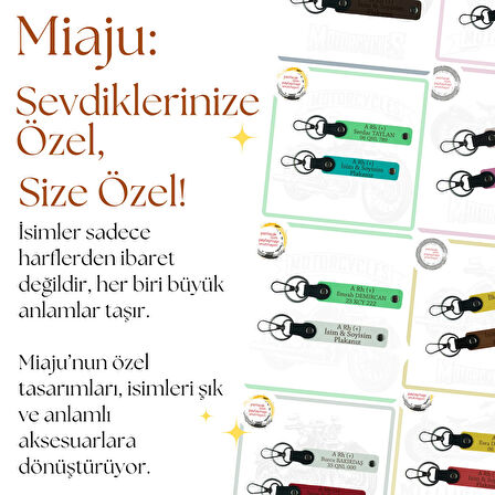 Sarı-Beyaz, Sürücü İçin, İsim Plaka ve B Rh (-) Kan Grubu Yazılı Kişiselleştirilmiş 2'li Anahtarlık