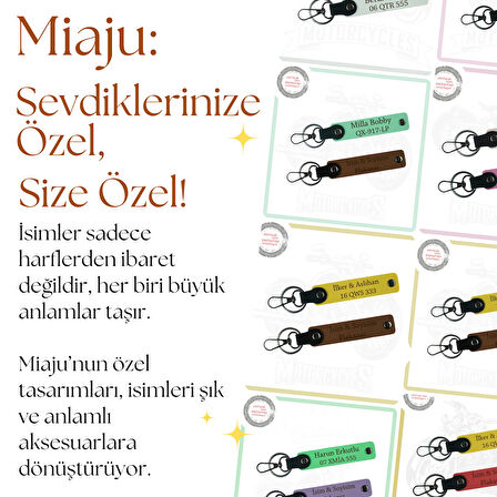 Kurye Tarzına Uyum Sağlayan Deri Anahtarlık Takımı – Plaka & İsimli x2, Kırmızı-Beyaz-Laci