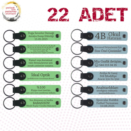 F Yeşili & Gök Mavi, Fen Bilimleri Öğretmeninden Karne Hediyesi, 22’li Set, Tarih ve İsimli Hatıra