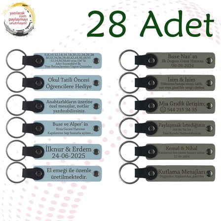 Gök Mavi & Kül Gri, 28'li Set, İsim Ve Tarihli Özel Hediyelik, Doğum Günü Buluşmasında Sunulacak