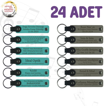 K Turkuaz & Kül Gri, 24’lü Set, Kişiye Özel Hediyelik, Sanat Etkinliği Ziyaretçilerine Armağan