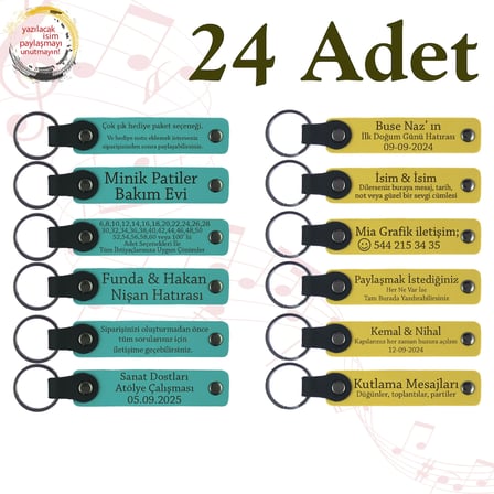 Koyu Turkuaz & Sarı, 24’lü Set, Kişiye Özel Hediyelik, Konser Ziyaretçilerine Küçük Sürpriz