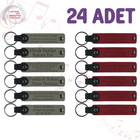 Kül Gri & Kırmızı, 24’lü Set, Kişiselleştirilebilir Hediyelik Festival Katılımcılarına Küçük Sürpriz