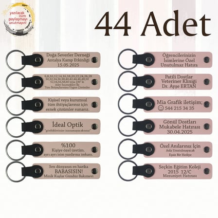 Pudra & Yavru Ağzı, 44’lü Set, Tarih ve İsimli Hediyelik, Pilates Grubu Katılımcılarına Hediye